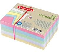 Herlitz Fiche A6 lignée 4 couleurs + blanc Feuilles Ange 200 pcs