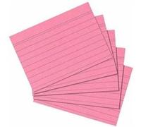 herlitz Fiches bistrol, A5, ligné, rose