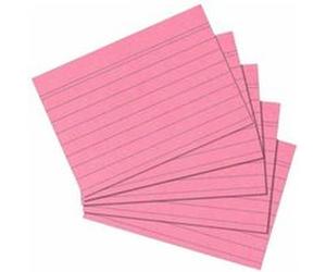 herlitz Fiches bistrol, A5, ligné, rose G