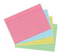 herlitz Fiches bristol, A6, ligné, assorti G