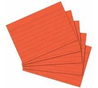 Herlitz Lot de 100 fiches Bristol Format A4/A5/A6/A7/A8 A6 ligné. A6 liniert Orange