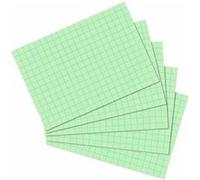 Herlitz Lot de 100 fiches bristol A6 quadrillées vert