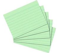 Herlitz Lot de 100 Fiches Bristol A7 ligné Vert