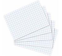 Herlitz Fiches bristol Format A7 Quadrillées blanches