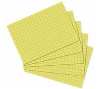 herlitz Fiches bristol, A7, quadrillé, jaune G