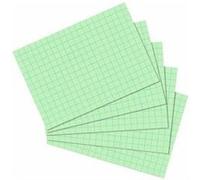 herlitz Fiches bristol, A7, quadrillé, vert G