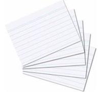 herlitz 10621282 Fiches bristol, Lignées, Blanc, Format A8