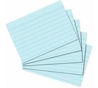 Herlitz Lot de 100 fiches Bristol Format A4/A5/A6/A7/A8 A8 ligné. A8 liniert Bleu