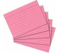 Herlitz Fiches 10836278 – lignées – rose – Lot de 100 – format A8