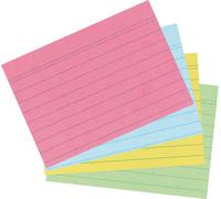 Herlitz Fiches DIN A6 lignées couleurs assorties 200 fiches