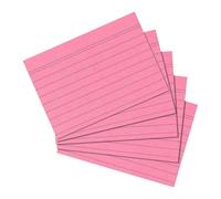 Herlitz Fiches DIN A6 lignées roses 100 fiches
