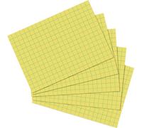 Herlitz Fiches DIN A6 quadrillées jaune 100 fiches