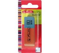 herlitz Gomme en caoutchouc naturel, couleur: bleu/rouge G