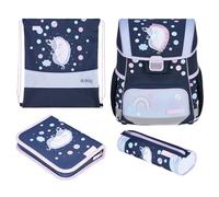 herlitz Cartable Set 4 pièces 17 L Sac à dos ergonomique léger Première classe garçon fille enfant, Licorne, 31 x 22 x 37 cm, 17 l
