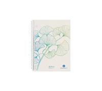 Herlitz Greenline Ginkgo 50033508 Spiral Pad A5 70 Sheets Squared