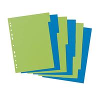 herlitz GREENline Lot de 6 intercalaires A4 en carton bicolore en carton manille aux couleurs intenses