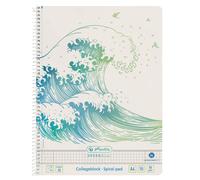 Herlitz Greenline Spiral Pad A4 70 Sheets Lined 28 Wave