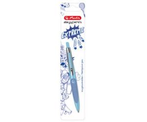 Herlitz Herlitz Druckkugelschreiber My.Pen, Rosa/Lila