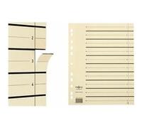 herlitz Intercalaires, A4, carton kraft, beige G