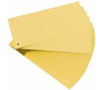 Herlitz Intercalaires pour format A4 – carton dur RC, jaune, perforés, 105 x 240 mm, 190 g/m²