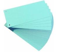 Herlitz - intercalaires, pour format a4, carton dur rc, bleu perforé, 105 x 240 mm, 190 g m2 contenu 100 pièces (en sachet) (10 G
