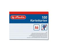 Herlitz Karteikarte A6 liniert weiß 100er Packung
