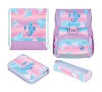 Herlitz Loop Plus Cartable Primaire Unisexe pour Enfant Lilas Turquoise Rose, Lilas, Turquoise, Rose, 31 x 22 x 37 cm, 17 l