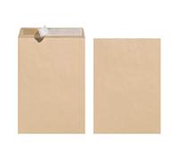 Herlitz Pochettes d'expédition C4 auto-adhésives brun kraft recyclé 90 g/m² sans fenêtre Lot de 10
