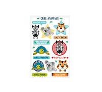 herlitz Lot de 10 paquets de 3 feuilles de stickers autocollants en forme d'animals FSC