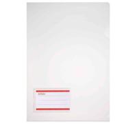 Herlitz 10913804 Lot de 10 pochettes en plastique A4 avec étiquette 0,180 mm (Transparent)