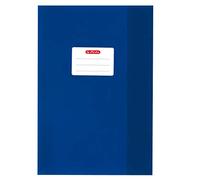 Herlitz Lot de 10 protège-cahiers A4 - Structure en raphia (bleu foncé, lot de 10) - A4