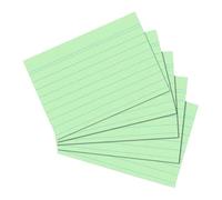 Herlitz Fiches bristol A6 ligné – Lot de 100 – Vert