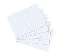 Herlitz Lot de 100 Fiches bristol A6 quadrillé Blanc