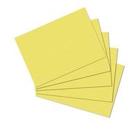 herlitz Fiches bristol, A5, uni, jaune G