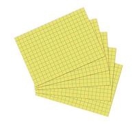 Herlitz Lot de 100 fiches bristol Format A4/A5/A6/A7/A8 A6 quadrillé A6 kariert jaune