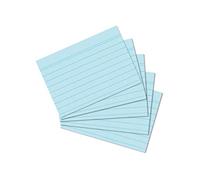Herlitz Lot de 100 fiches bristol Format A4/A5/A6/A7/A8 A7 ligné. A7 liniert bleu