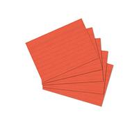 Herlitz Lot de 100 fiches Bristol Format A4/A5/A6/A7/A8 A7 ligné. A7 liniert Orange