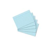 Herlitz - Lot de 100 fiches bristol A8 lignées bleues