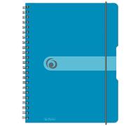 Herlitz Lot de 2 cahiers Easy orga to go A4 Bleu clair à carreaux 160 pages