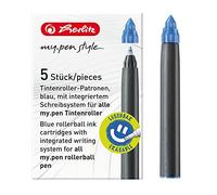 Herlitz My Pen Rollerball Lot de 5 cartouches de recharge encre bleue