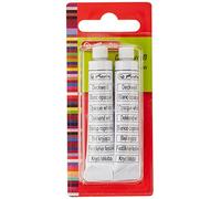 Herlitz Lot de 2 tubes de 7,5 ml de blanc opaque