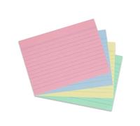 Herlitz Fiches bristol Lot de 200 – A6, lignées, couleurs assorties