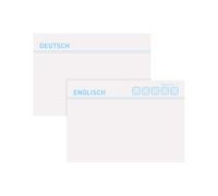 Herlitz Lot de 200 fiches lignées A8 4 couleurs + blanc bleu ange certifié (100 vocabulaires) A8