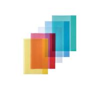 herlitz - Lot de 25 - Protège-cahier, A4, en PP, rouge transparent en paquet de: 25 pièces (05214036-003)