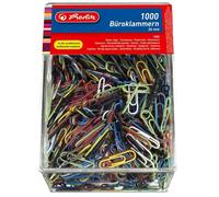 Herlitz Lot De 3 Boites De 100 Trombones, En Métal, Revêtis De Plastique, 26 Mm