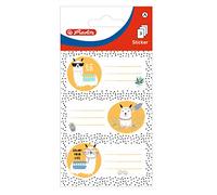 herlitz Lot de 3 feuilles de 3 étiquettes autocollantes Lama 50034284