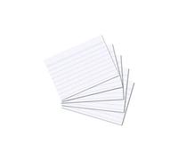 Herlitz Lot de 4 cartes au format A5, avec fil d'arrachage, blanches, lignées, emballées