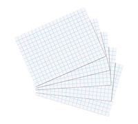Herlitz Lot de 4 cartes au format A8, avec fil d'arrachage, blanches, quadrillées, emballées