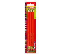 Herlitz Lot de 4 Crayons graphites Rouge