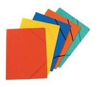 herlitz - Lot de 5 - Chemise à élastiques easyorga, A4, carton Colorspan, jaune G